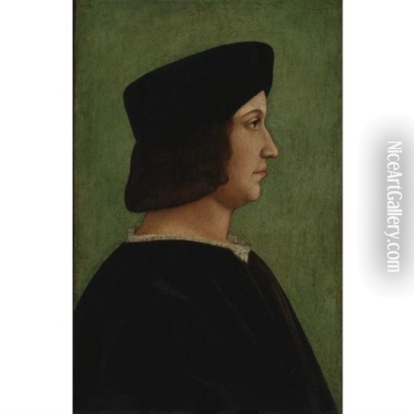 Portrait Of A Man Oil Painting - Bernardino dei Conti