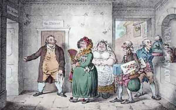 An Old Maid on a Journey Oil Painting - James Gillray