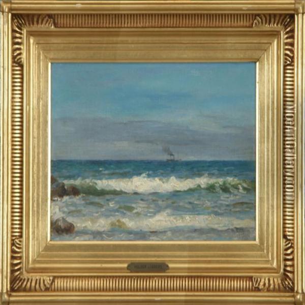 Shipping On The Sea Oil Painting - Holger Peter Svane Lubbers