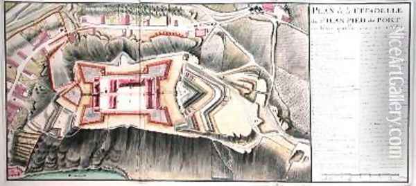 Citadel of Saint-Jean de Port in 1689 from Traite de Fortifications Oil Painting - Claude Masse