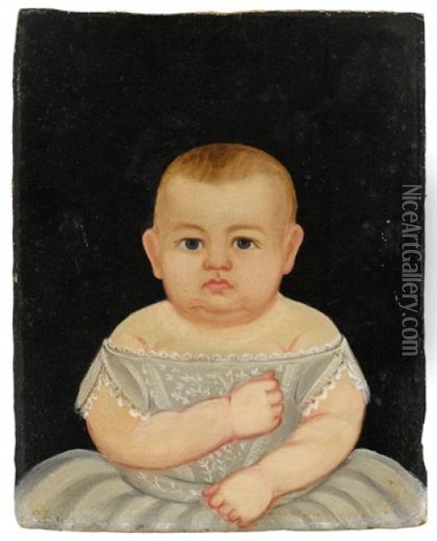 Portrait Of An Infant Oil Painting - William Kennedy