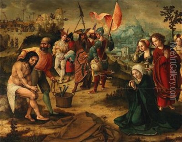 A Scene From The Passion Of Christ Oil Painting - Bernaert (Barend) van Orley