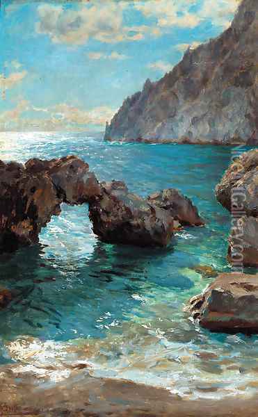 Capri 2 Oil Painting - Augusto Lovatti