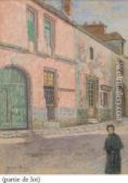 Facades De Maisons Dans Une Rue De Rochefort En Yvelines Oil Painting - Pierre Ernest Prins