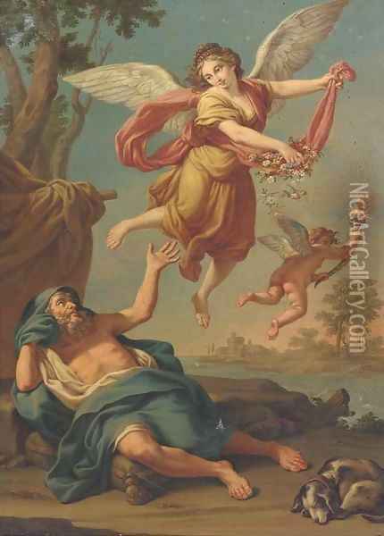 The Temptation of Saint Anthony Oil Painting - Giuseppe Bottani
