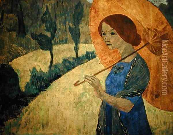 Madame Serusier with a Parasol, 1912 Oil Painting - Paul Serusier