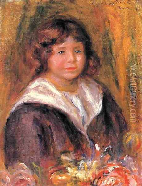 Portrait Of A Boy (Jean Pascalis) Oil Painting - Pierre Auguste Renoir