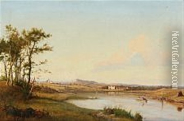 View From Nakkebolle Near Faaborg Oil Painting - Wilhelm Thomas Pedersen