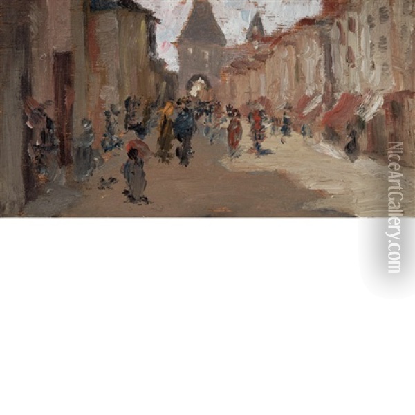 Street In Moret-sur-loing Oil Painting - Robert Henri