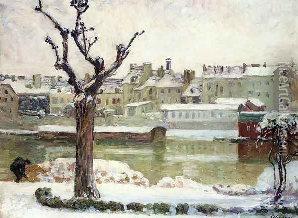 Winter in Lagny Oil Painting - Henri Lebasque