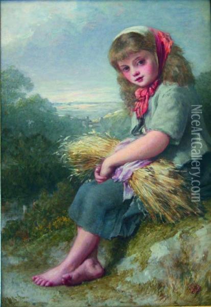 The Harvest Helper Oil Painting - Henry Le Jeune