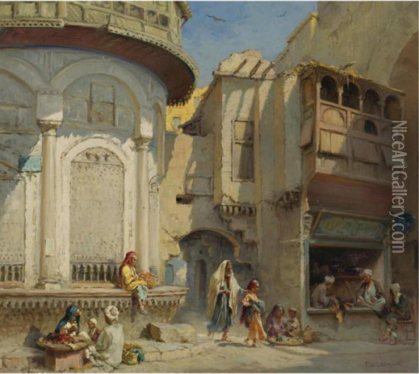 An Afternoon In Cairo Oil Painting - Frans Wilhelm Odelmark