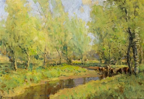 The Dun River, Cushendun, County Antrim Oil Painting - James Humbert Craig