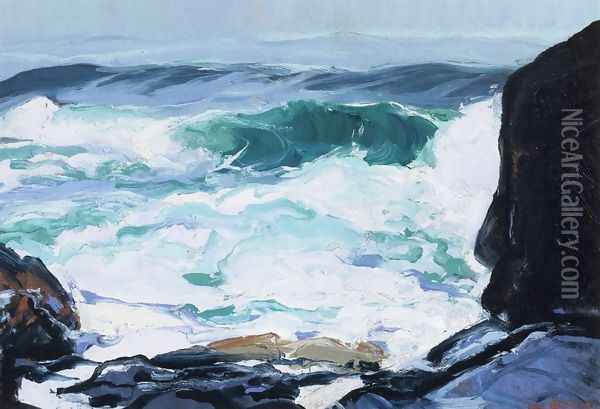 Tide Ledge Oil Painting - George Wesley Bellows
