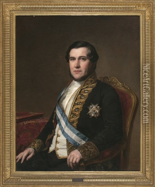 Retrato De Juan Bravo Murillo Oil Painting - Luis de Madrazo