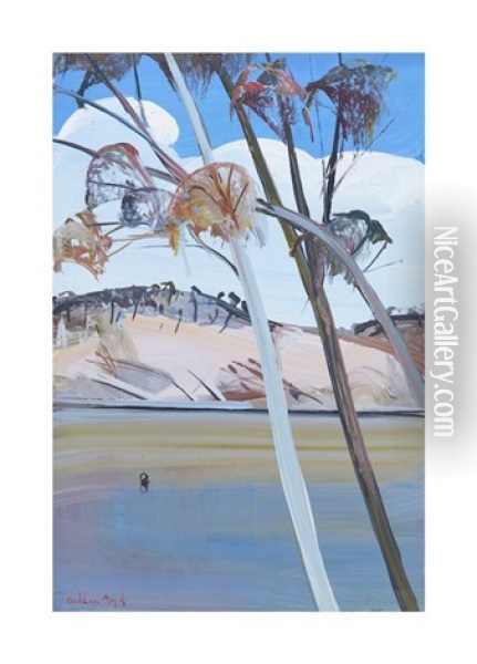 Shoalhaven Riverside And Swan, C.1984 Oil Painting - Arthur Boyd Houghton