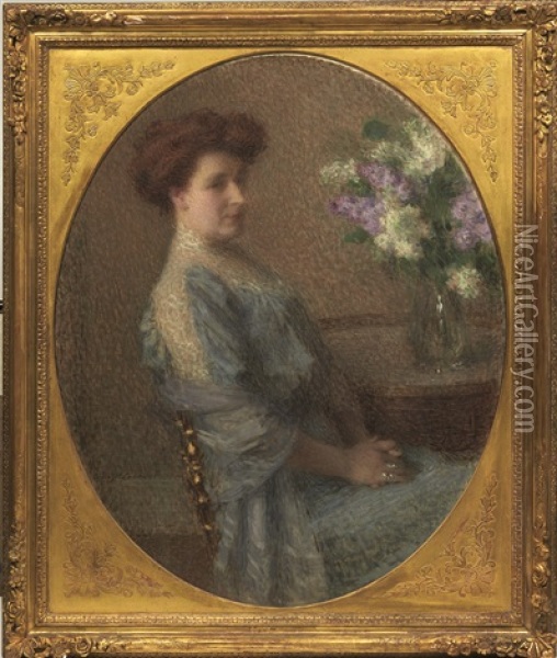Portrait De Madame C Oil Painting - Ernest Joseph Laurent