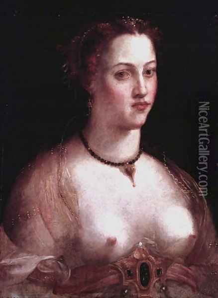 Nuptial Portrait Oil Painting - Michele di Ridolfo del Ghirlandaio (see Tosini)