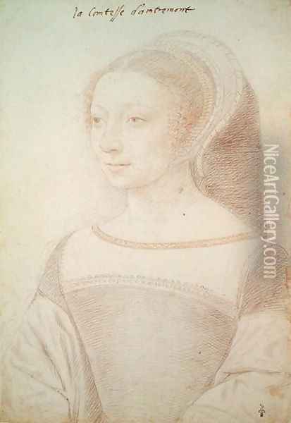 Dona Beatrix Pacheco d'Ascalana (c.1510-c.1555) Comtesse d'Entremont, 1531 (2) Oil Painting - (studio of) Clouet