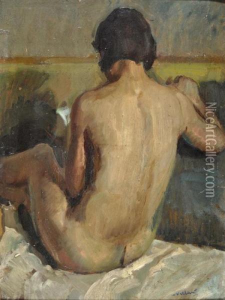 Nudo Di Schiena Oil Painting - Gennaro Villani