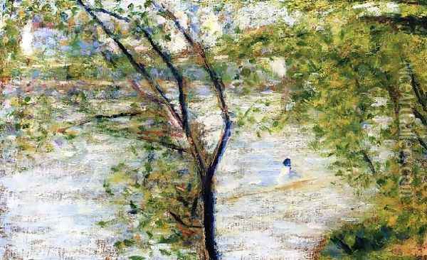 Un Perissoire Oil Painting - Georges Seurat