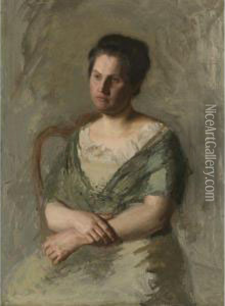 Mrs. William Shaw Ward Oil Painting - Thomas Cowperthwait Eakins