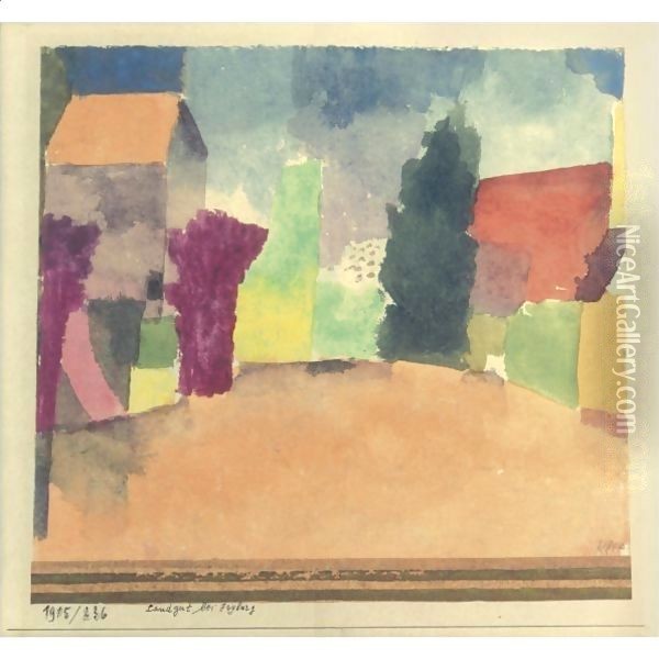 Country House Near Fribourg Oil Painting - Paul Klee