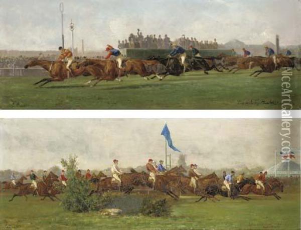 Grand Steeple-chase De Paris Oil Painting - Karel Frederik Bombled