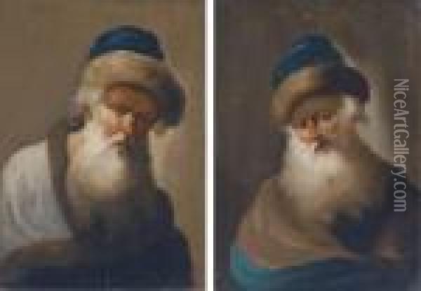 A Bearded Man Oil Painting - Christian Wilhelm Ernst Dietrich