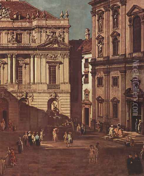 View from Vienna, the square in front of the University of South-East, detail Oil Painting - (Giovanni Antonio Canal) Canaletto