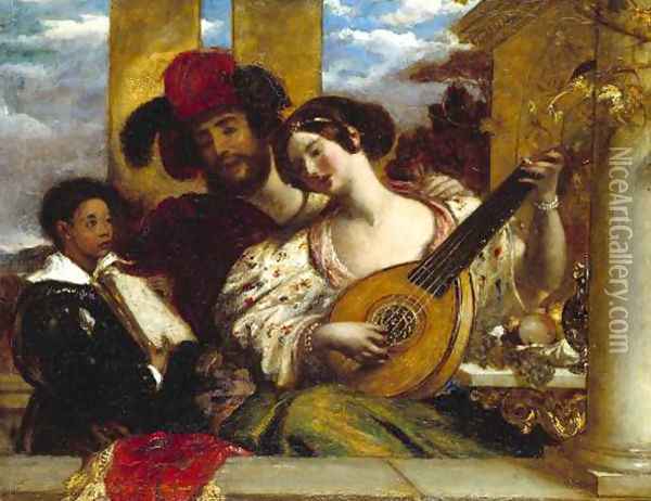 Il Duetto (The Duet) Oil Painting - William Etty