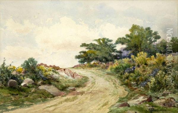 Country Road In Summer Oil Painting - William Newton Bartholomew