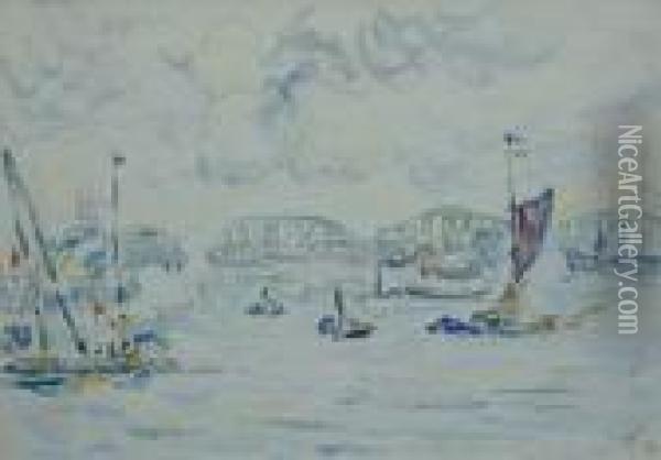 Le Port De Rotterdam, 1906 Oil Painting - Paul Signac
