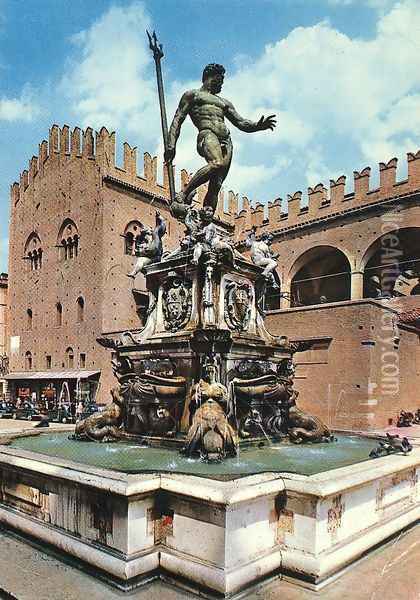 Fountain of Neptune Oil Painting - Giambologna