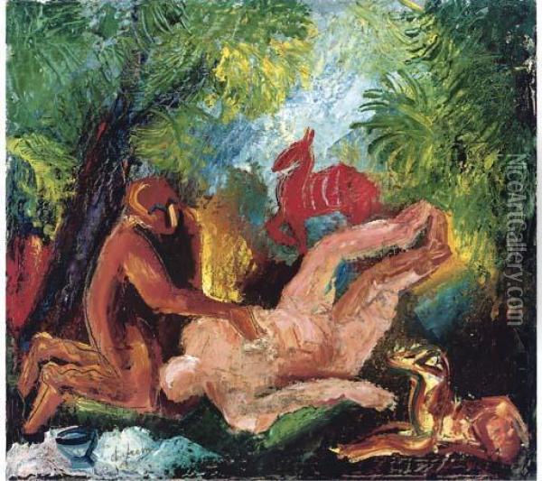 The Samaritan Oil Painting - Charles Georges Dufresne