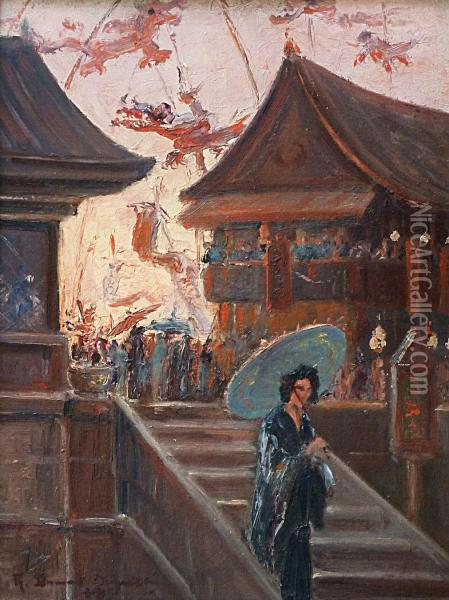 Etude A Yokohama Oil Painting - Robert Dumont-Duparc