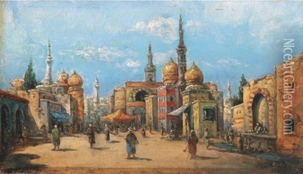 Eastern Town Oil Painting - Karl Kaufmann