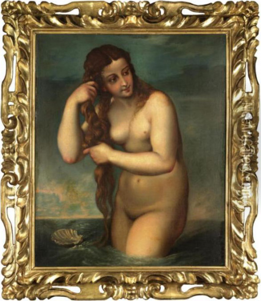 Venus Oil Painting - Tiziano Vecellio (Titian)