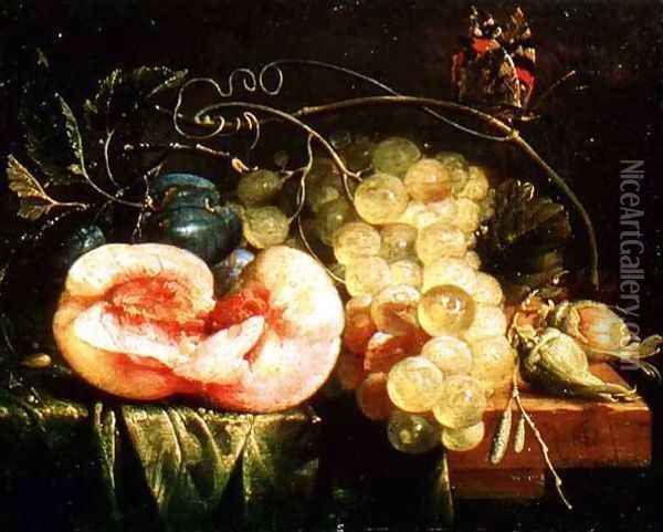 Still Life with Fruit Oil Painting - Cornelis De Heem