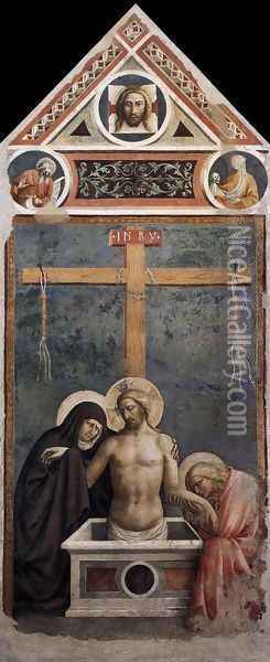 Pieta 1424 Oil Painting - Tommaso Masolino (da Panicale)