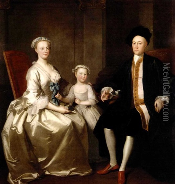 The Waldron Family Oil Painting - Thomas Frye