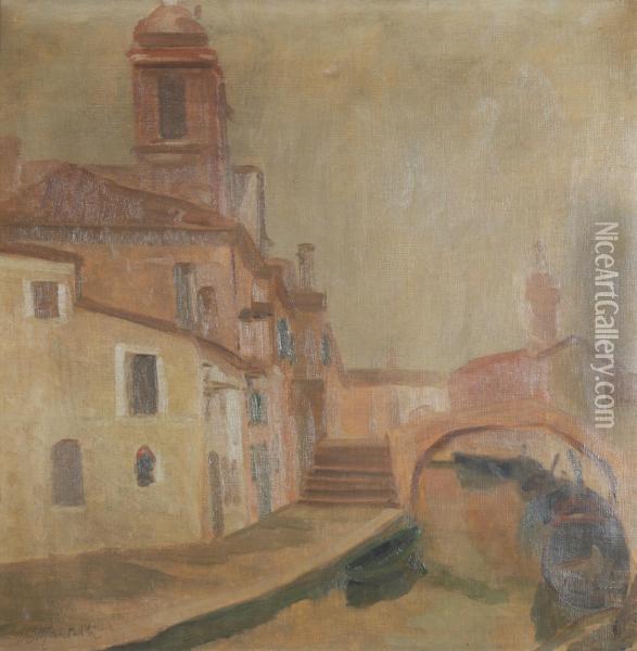 Comacchio Oil Painting - Ugo Martelli