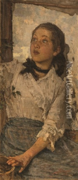 Joven Campesina Oil Painting - Giuseppe Danieli