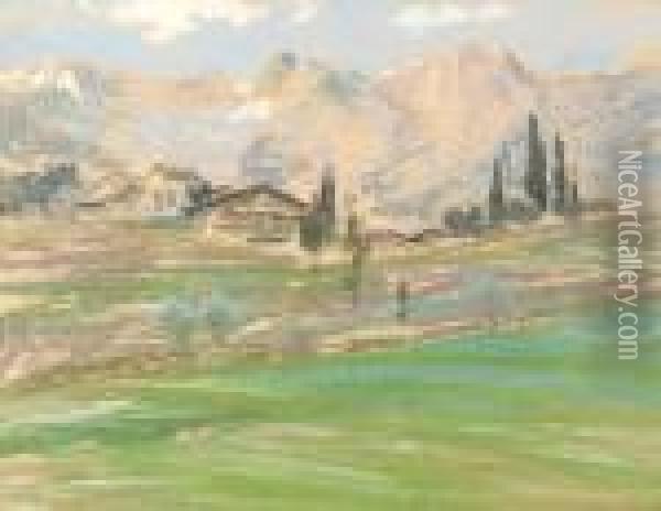 Paesaggio Di Montagna Oil Painting - Gino Piccioni