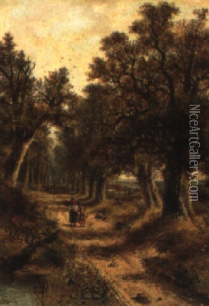 Reigate Avenue, Surrey Oil Painting - Abraham Hulk the Younger
