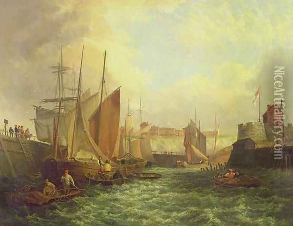 The Mouth of the Yare, 1821 Oil Painting - George Vincent