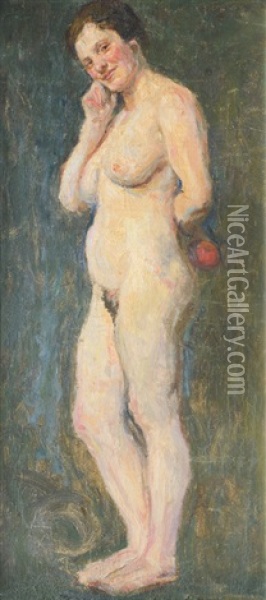 Eve As Seductress Oil Painting - Viggo Johansen