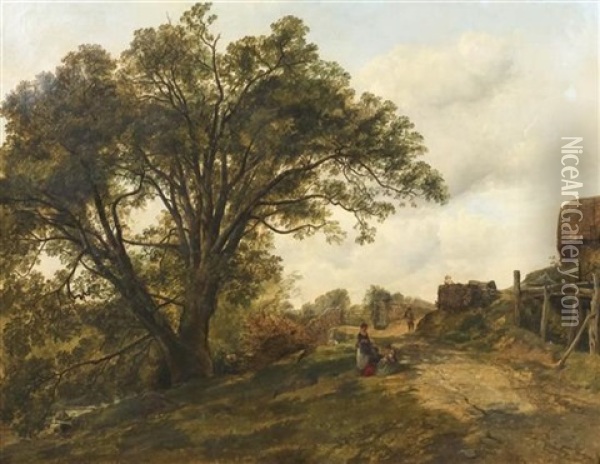 Country Scene Oil Painting - Thomas Creswick