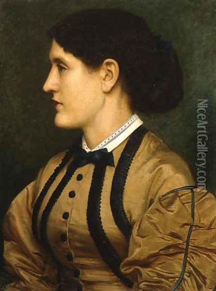 Portrait of Eliza Eastlake 1809-93 1864 Oil Painting - Sir Edward John Poynter