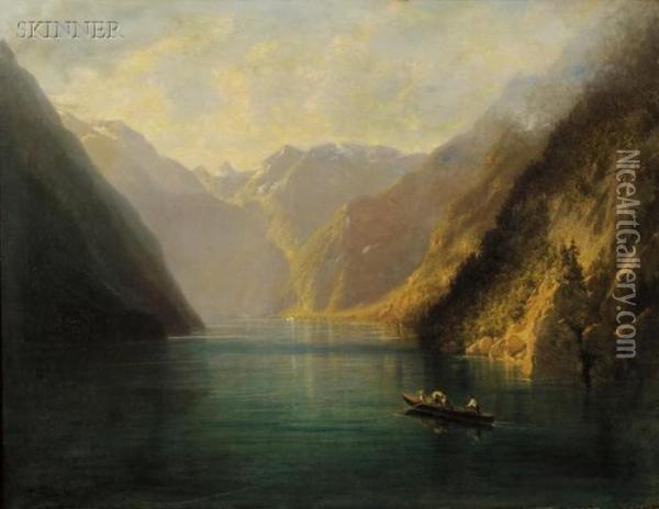 River Through The Mountains Oil Painting - Charles Henry Miller